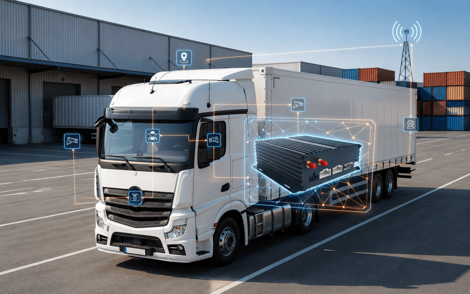 Commercial truck vehicle platform integration with connected onboard device