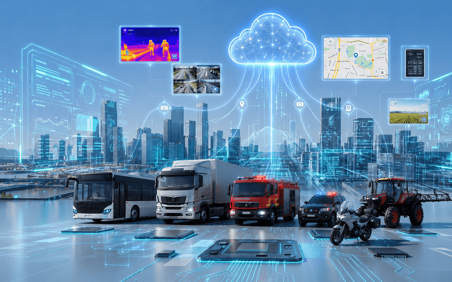 Cloud-connected fleet monitoring platform for commercial vehicles