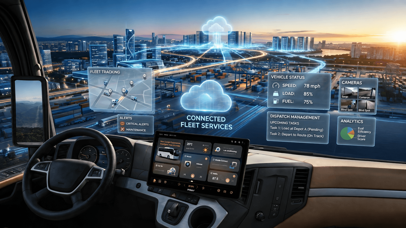 Connected bus fleet platform and onboard vehicle systems for digitalization planning