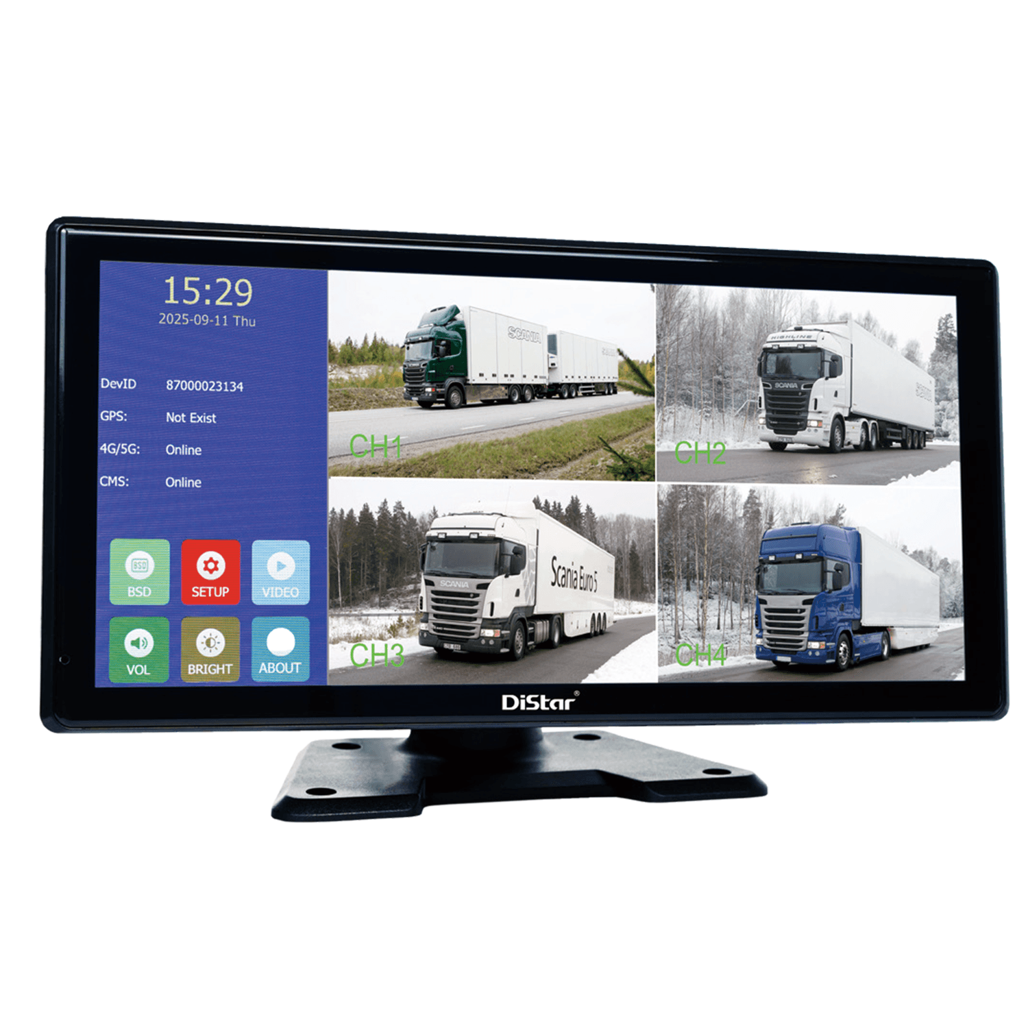 DST-C1036G 10.36-inch Quad-Split Cloud-Connected Vehicle Monitor product view 1