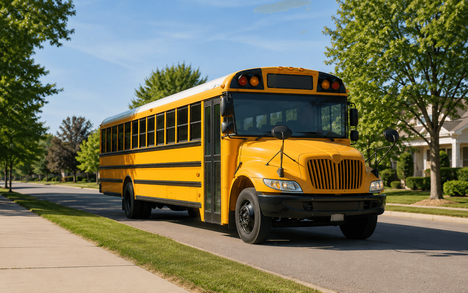 Bus application image for school bus driver and passenger safety solutions