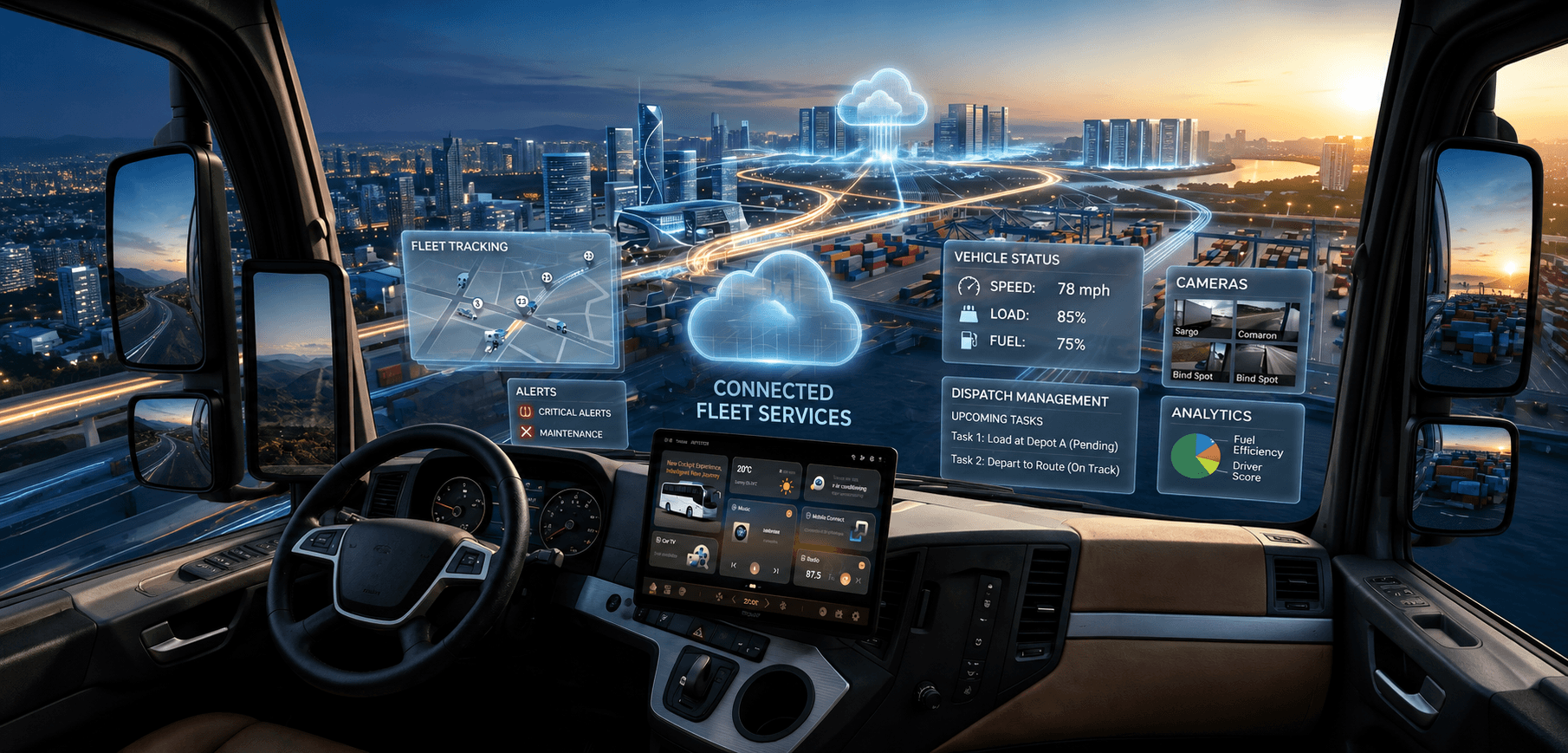 Smart vehicle terminal connected to fleet workflows