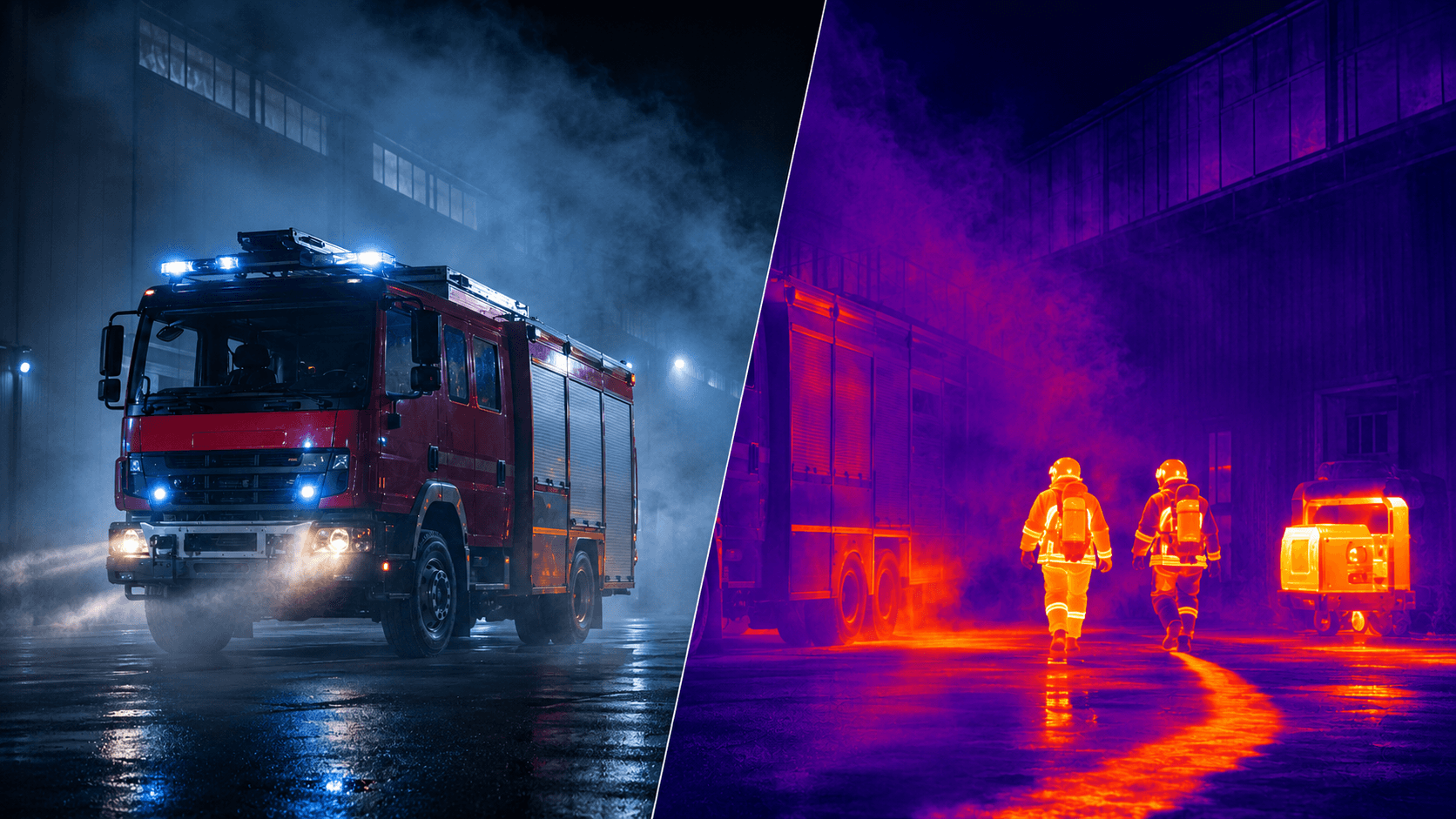 Thermal imaging view for special-purpose emergency vehicles