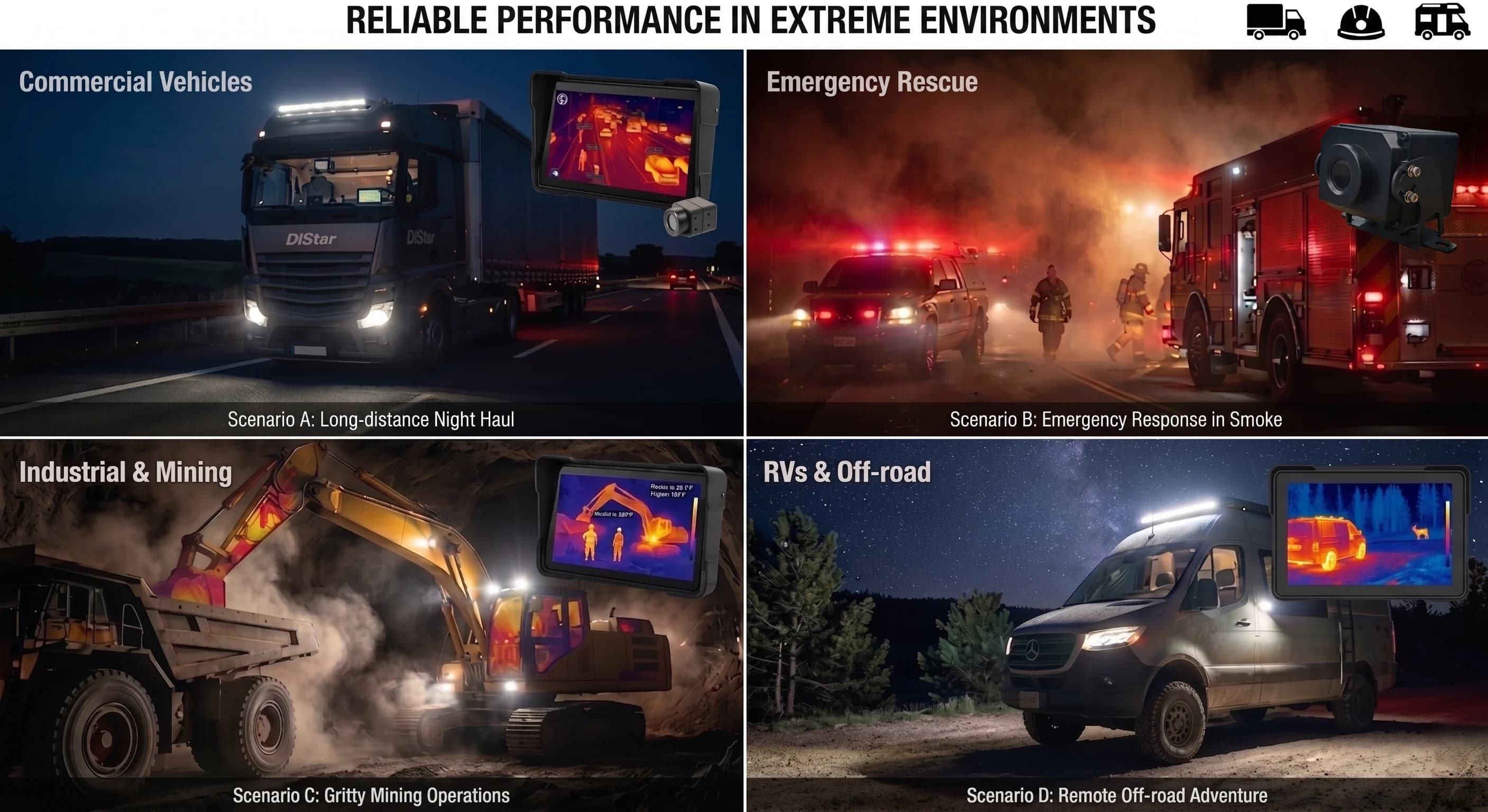 Thermal imaging system used in extreme vehicle operating environments