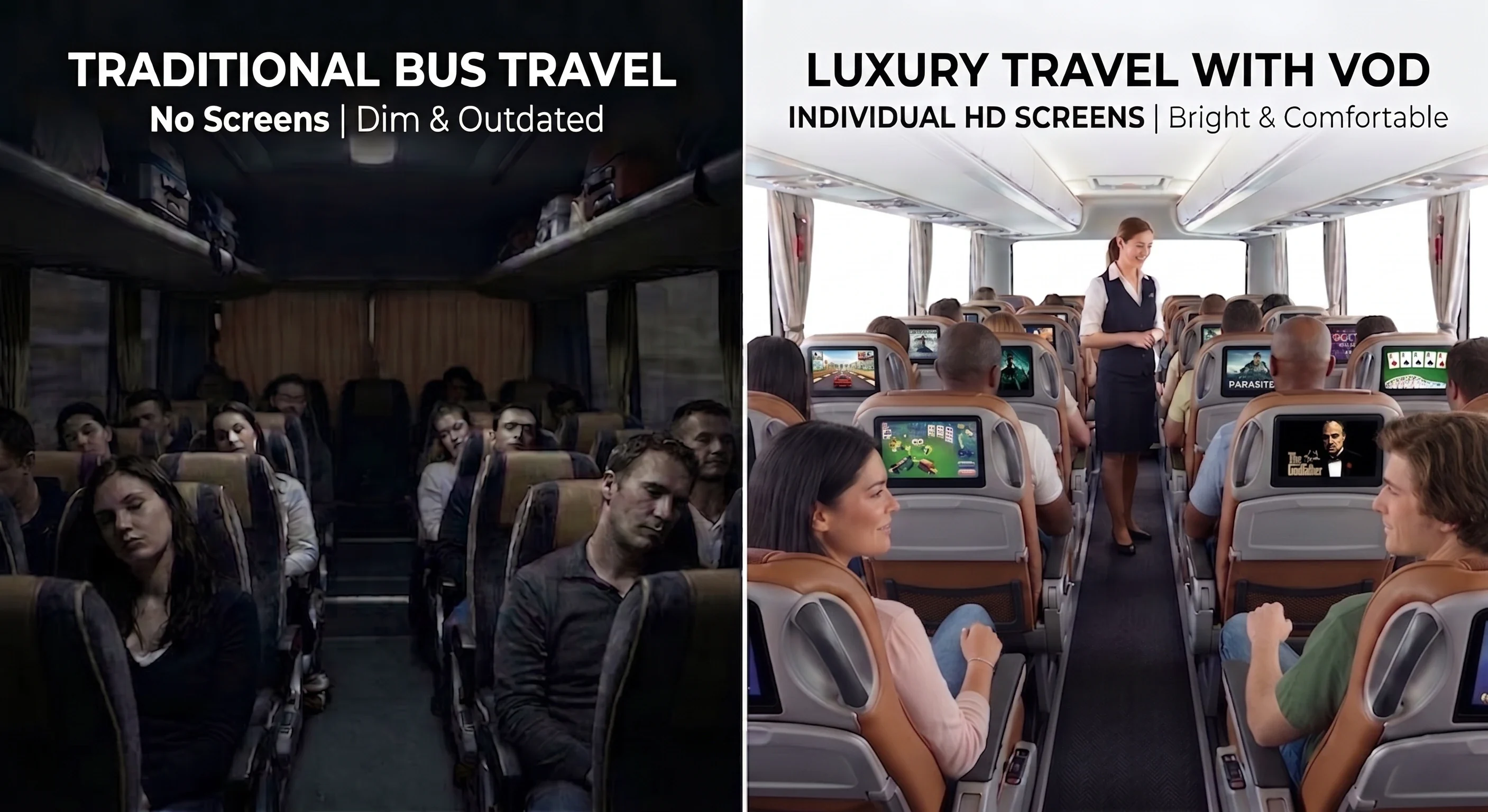 VOD passenger entertainment system interface